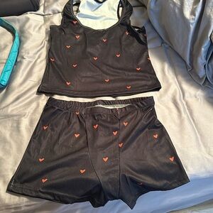 Heart pajamas. Size small